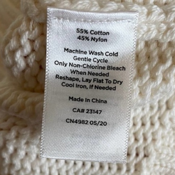 Talbots Cable Knit Sweater Ivory Small NWT Coastal Fisherman Preppy Cottage - Picture 9 of 11